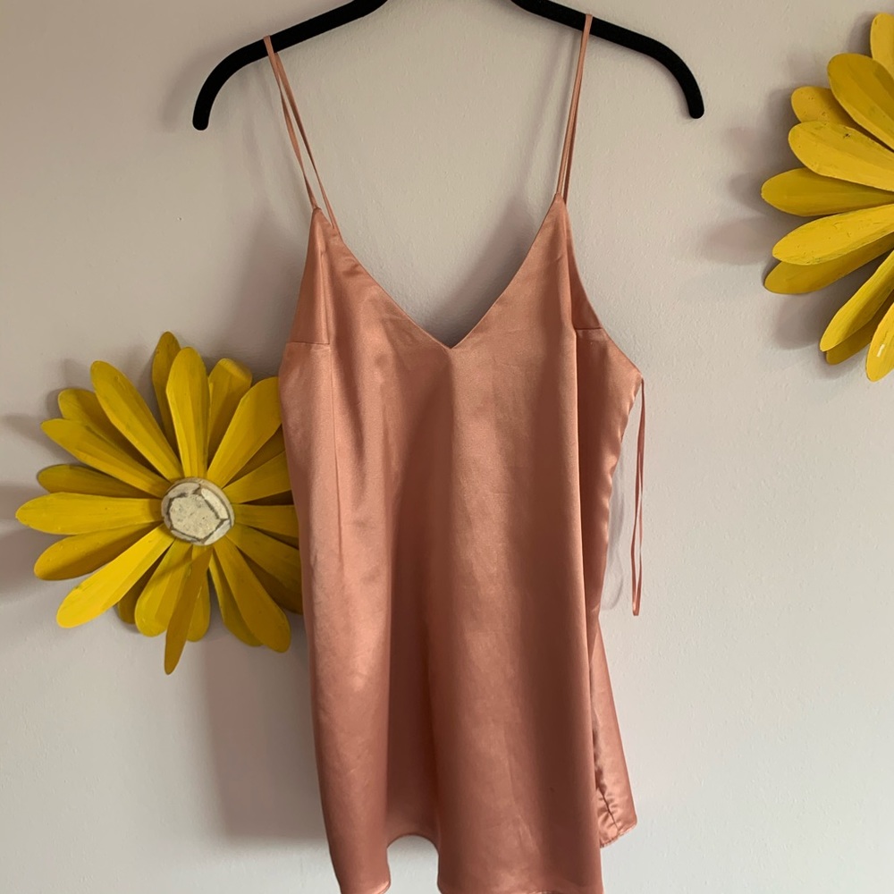 BABY PINK SATIN SLIP DRESS